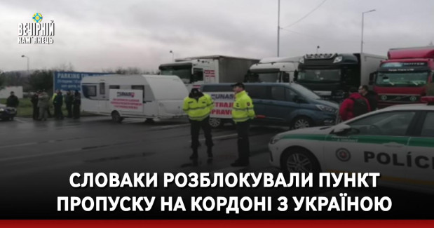 Словацькі перевізники тимчасово розблокували рух вантажівок в пункті пропуску "Вишнє Нємецьке" - "Ужгород".