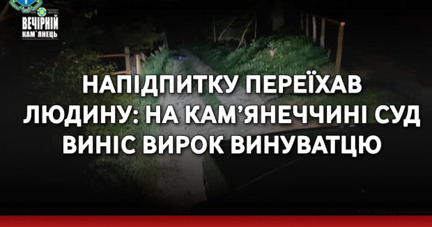 Напідпитку переїхав людину: на Кам’янеччині суд виніс вирок винуватцю