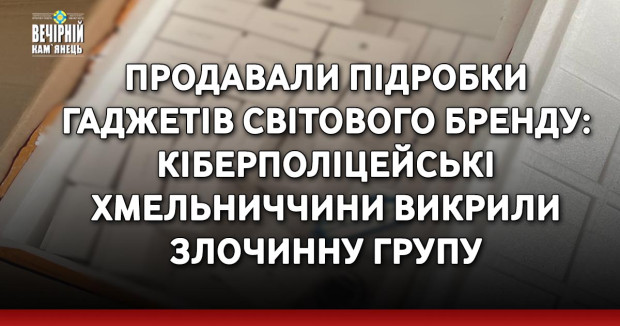 Продавали підробки гаджетів світового бренду: кіберполіцейські Хмельниччини викрили злочинну групу