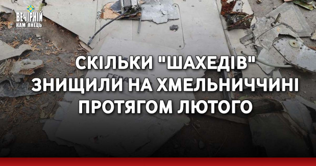 Скільки "шахедів" знищили на Хмельниччині протягом лютого