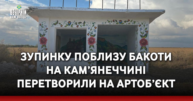 Зупинку поблизу Бакоти на Кам’янеччині перетворили на артоб’єкт