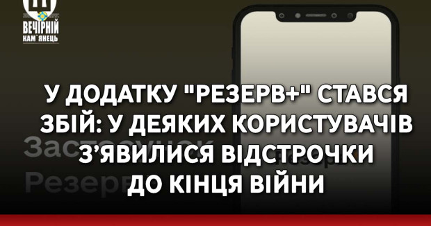 У додатку "Резерв+" стався збій: У деяких користувачів з’явилися відстрочки до кінця війни