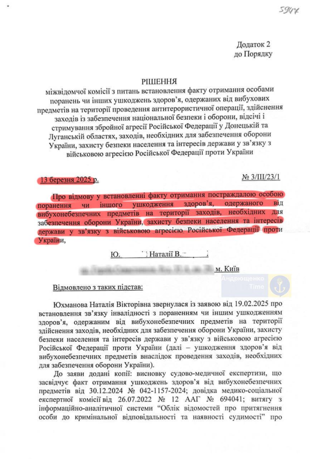 маріуполь відмовили в інвалідності
