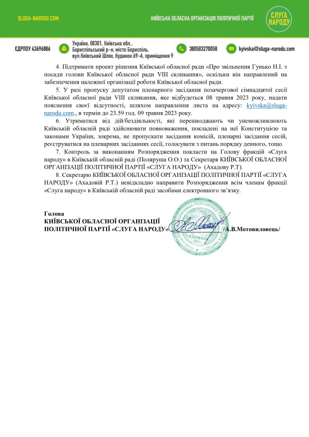 розпорядження 2