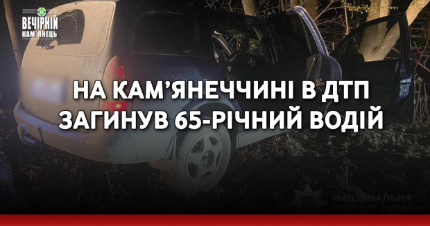 На Кам’янеччині в ДТП загинув 65-річний водій