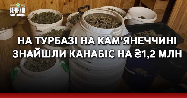 На турбазі на Кам’янеччині знайшли канабіс на ₴1,2 млн